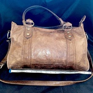 Frye Melissa Leather Bag Satchel Crossbody khaki Leather Satchel